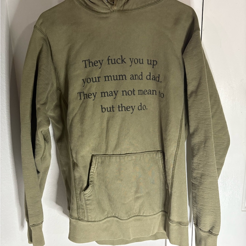 Supreme Olive Text Hoodie